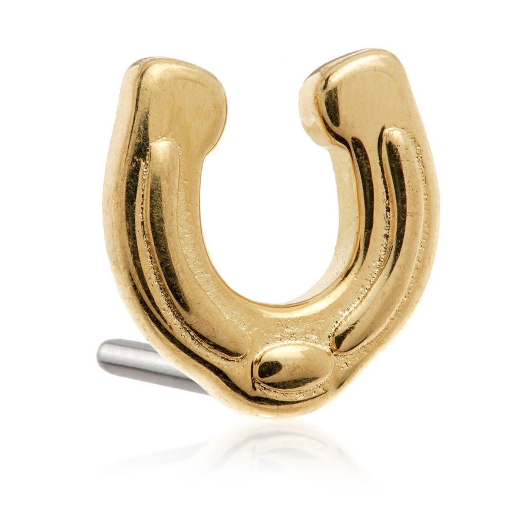 TL - Horseshoe - 14ct Gold Threadless Attachment