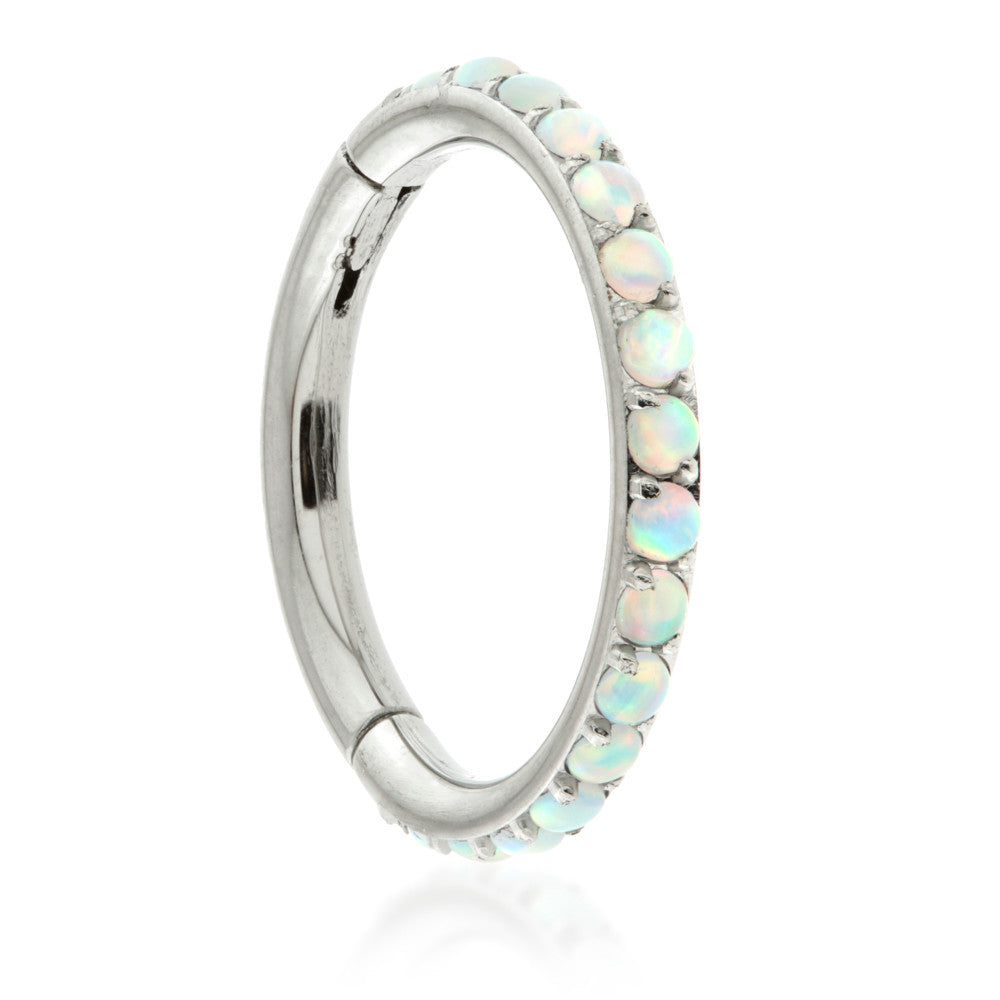 Ti Couture Full Pavé Opal Gems Hinged Ring