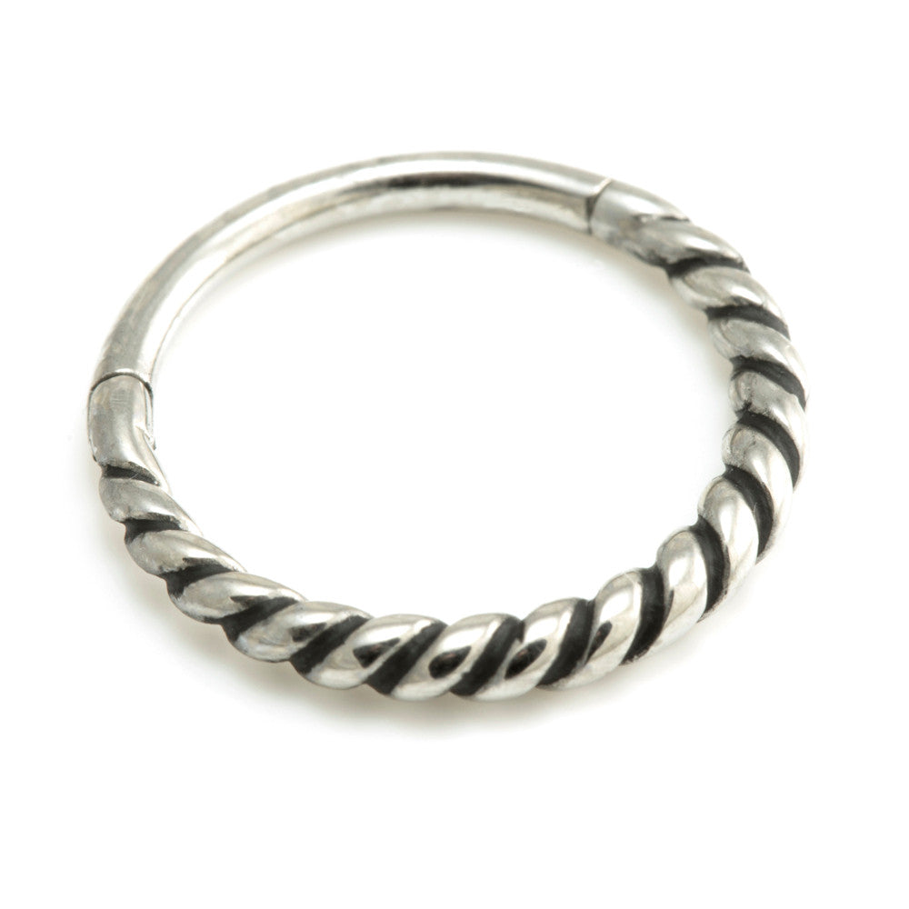Twisted Steel Hinge Segment Ring