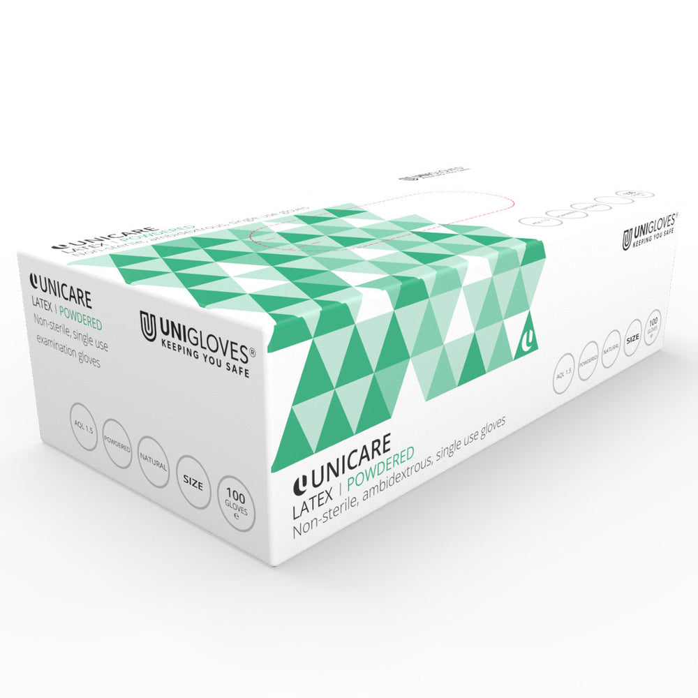 Unigloves Classic Lightly Powdered White Latex