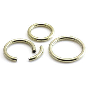 Zircon Gold Steel Segment Ring