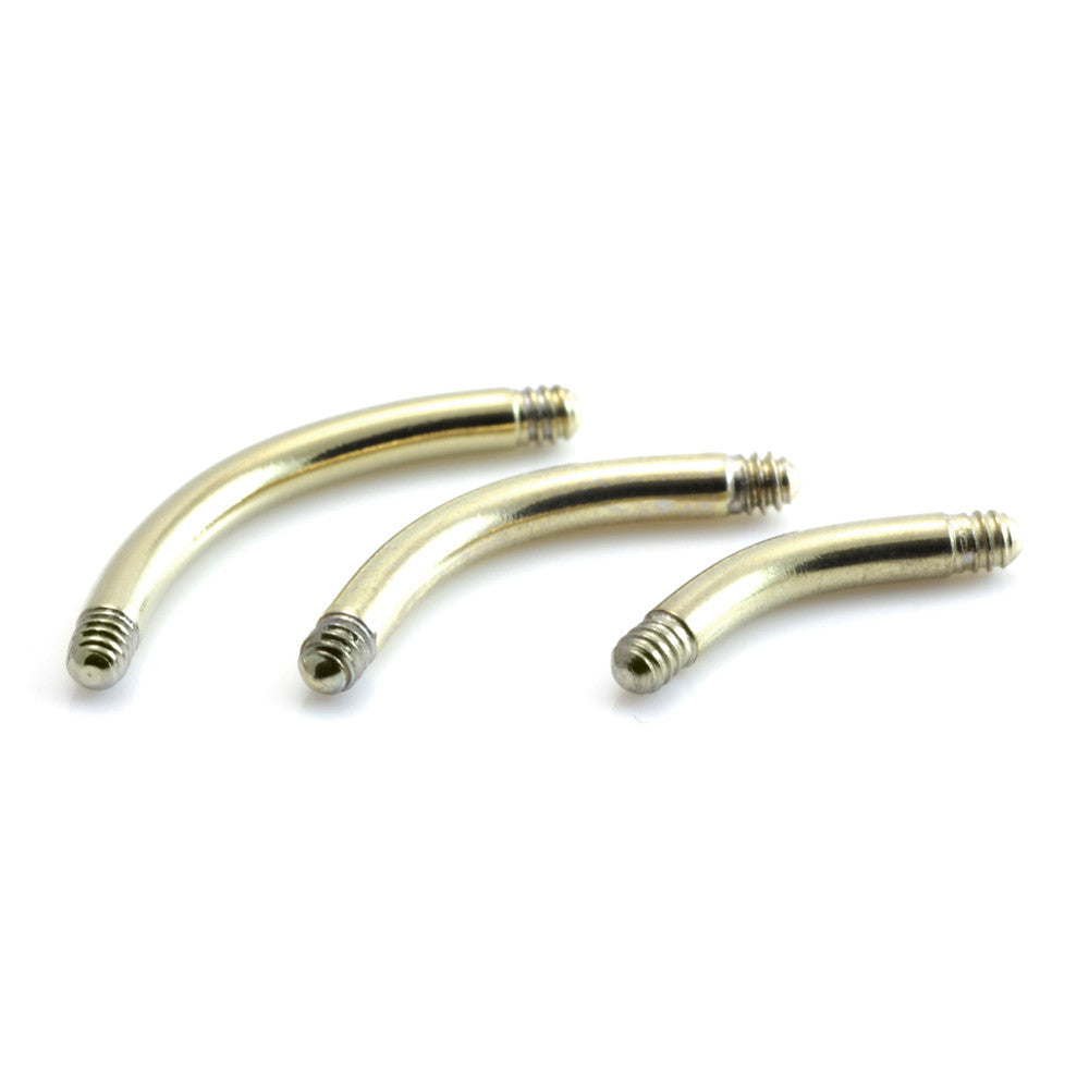 Zircon Gold Steel Banana Stem