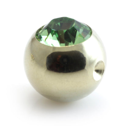 Zircon Gold Steel Clip In Gem Ball