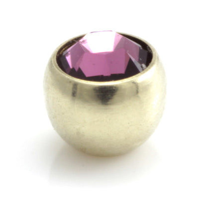 Zircon Gold Steel Gem Ball