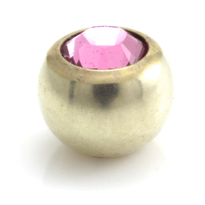 Zircon Gold Steel Gem Ball