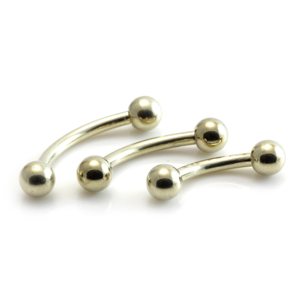 Zircon Gold Steel Micro Banana Bar