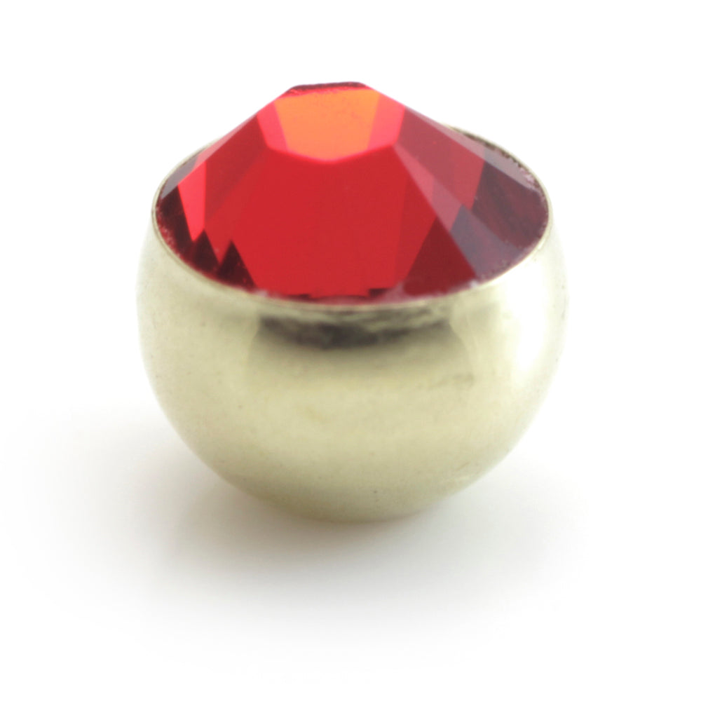 Zircon Gold Steel Micro Gem Ball