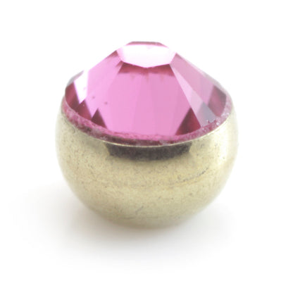 Zircon Gold Steel Micro Gem Ball
