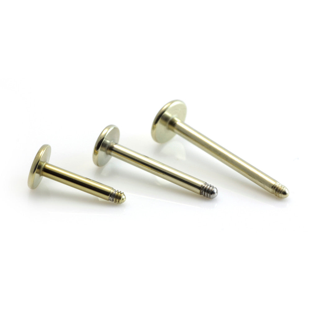 Zircon Gold Steel Micro Labret Stem