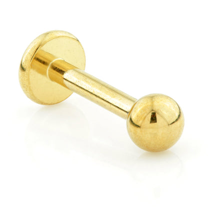 Zircon Gold Ti Threadless Micro Labret with Pop In Ball