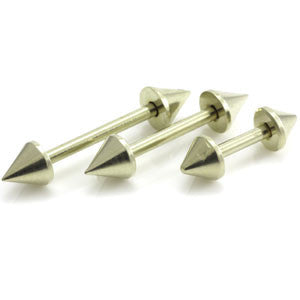 Zircon PVD Gold on Steel Micro Cone Barbell