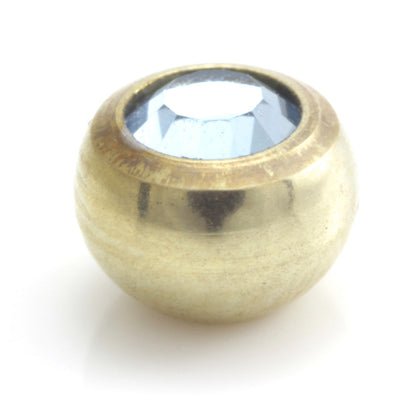 Zircon PVD Gold Ti Gem Ball