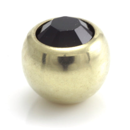 Zircon PVD Gold Ti Gem Ball