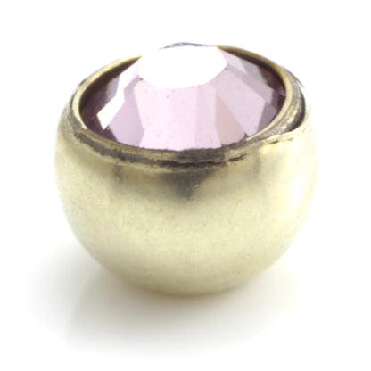 Zircon PVD Gold Ti Gem Ball