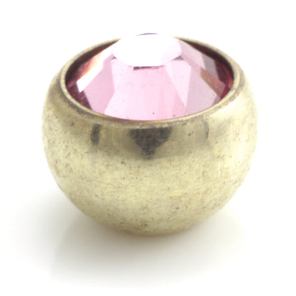 Zircon PVD Gold Ti Gem Ball
