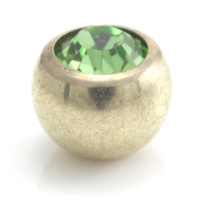 Zircon PVD Gold Ti Gem Ball