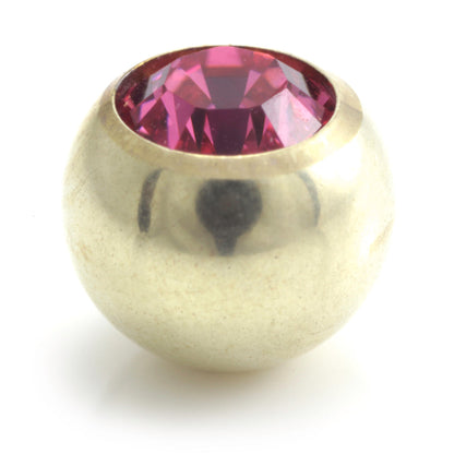 Zircon PVD Gold Ti Gem Ball