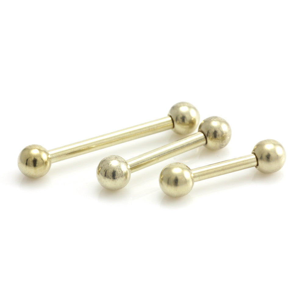 Zircon PVD Gold Ti Micro Bar