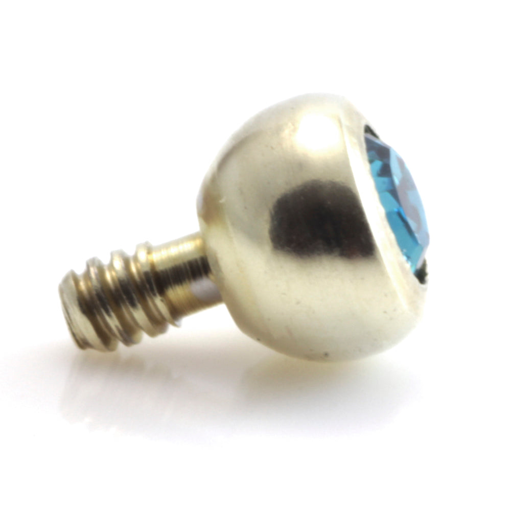 Zircon PVD Gold Ti Micro Internal Gem Ball
