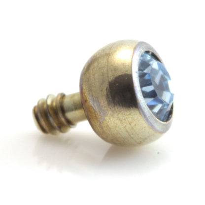 Zircon PVD Gold Ti Micro Internal Gem Ball
