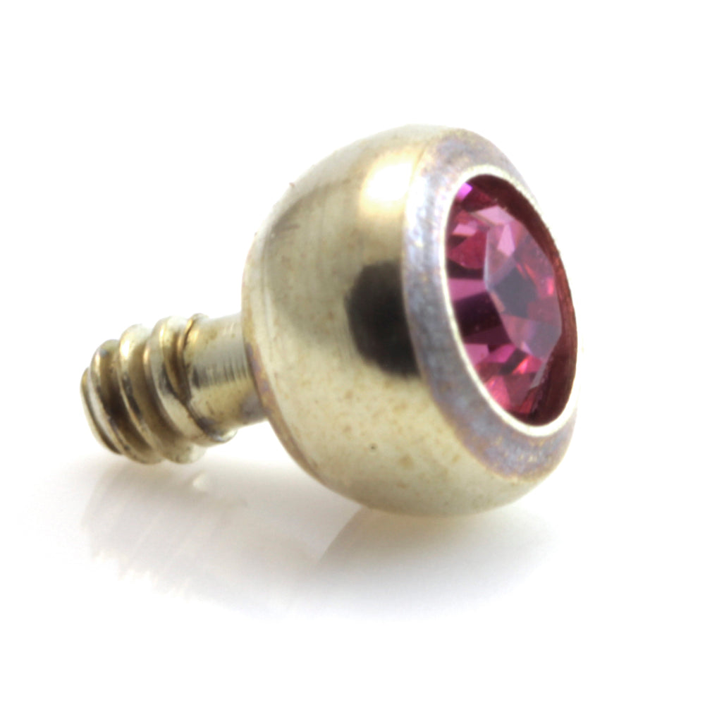 Zircon PVD Gold Ti Micro Internal Gem Ball
