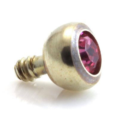 Zircon PVD Gold Ti Micro Internal Gem Ball