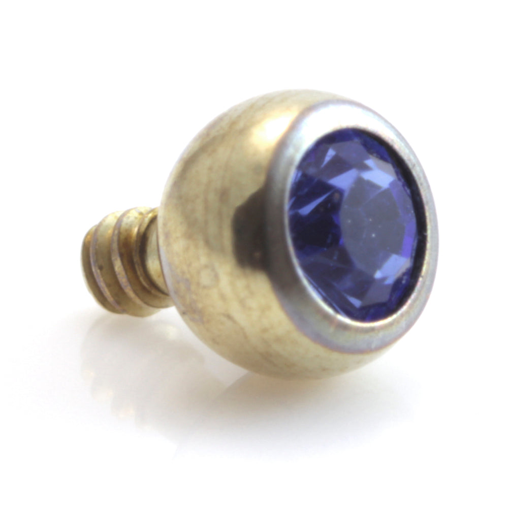 Zircon PVD Gold Ti Micro Internal Gem Ball