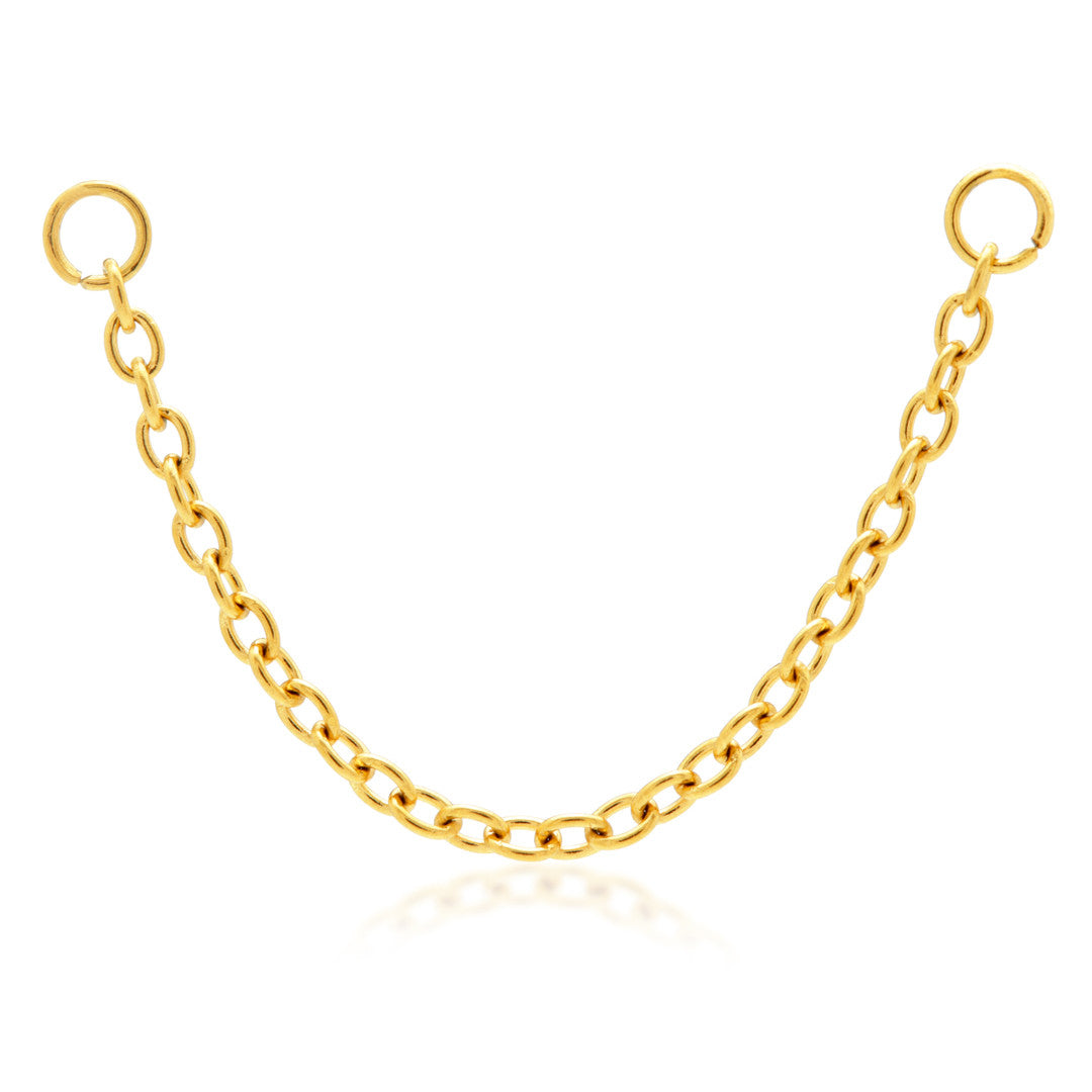 Zircon Gold Steel Single Hanging Chain Charm