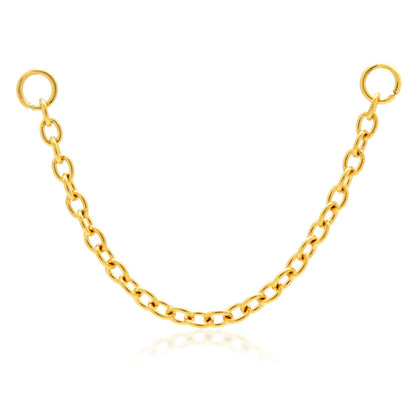 Zircon Gold Steel Single Hanging Chain Charm