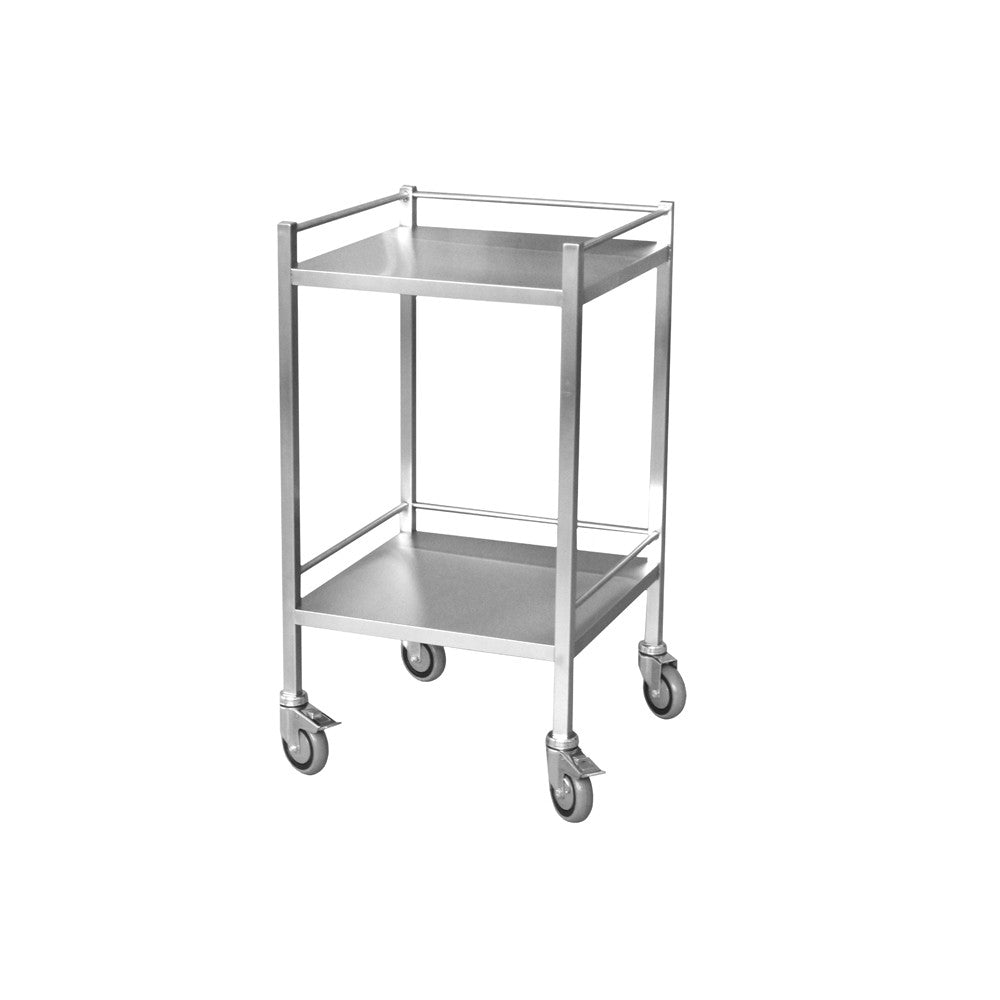 Steel Medical Trolley - Double Shelf