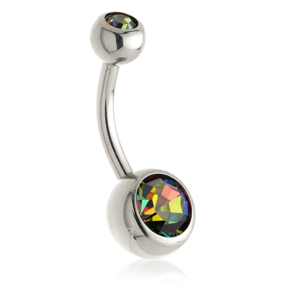Titanium Internal Double Jewelled Banana