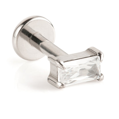 Ti Internal Labret with Mini Baguette Gem Attachment