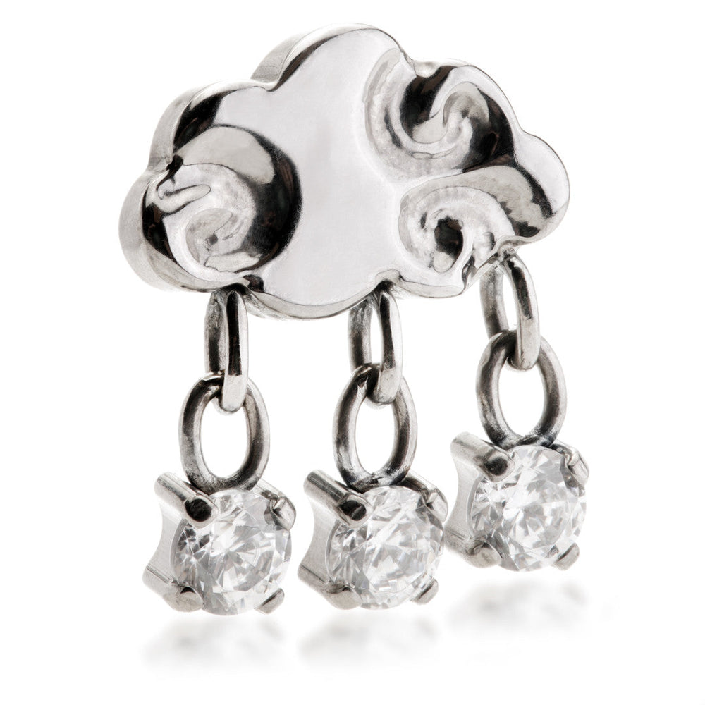 Ti Threadless Cloud Attachment with Hanging Gems