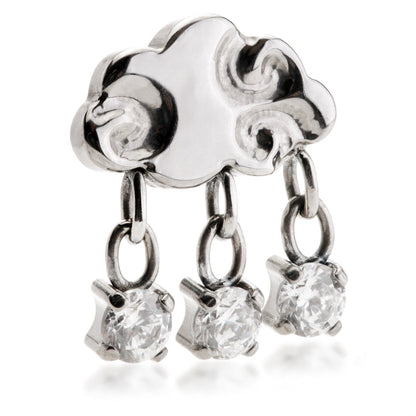 Ti Threadless Cloud Attachment with Hanging Gems