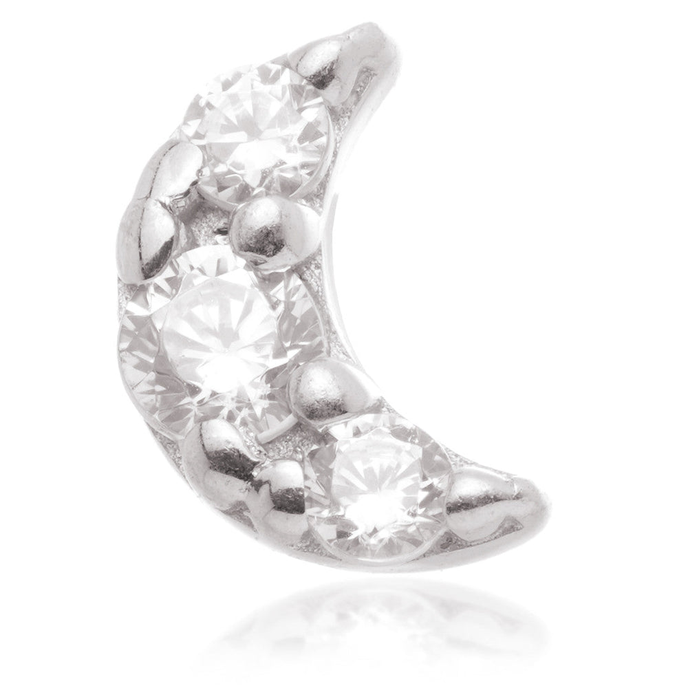 TL - 14ct Internal Gold Crescent Moon Gem Attachment