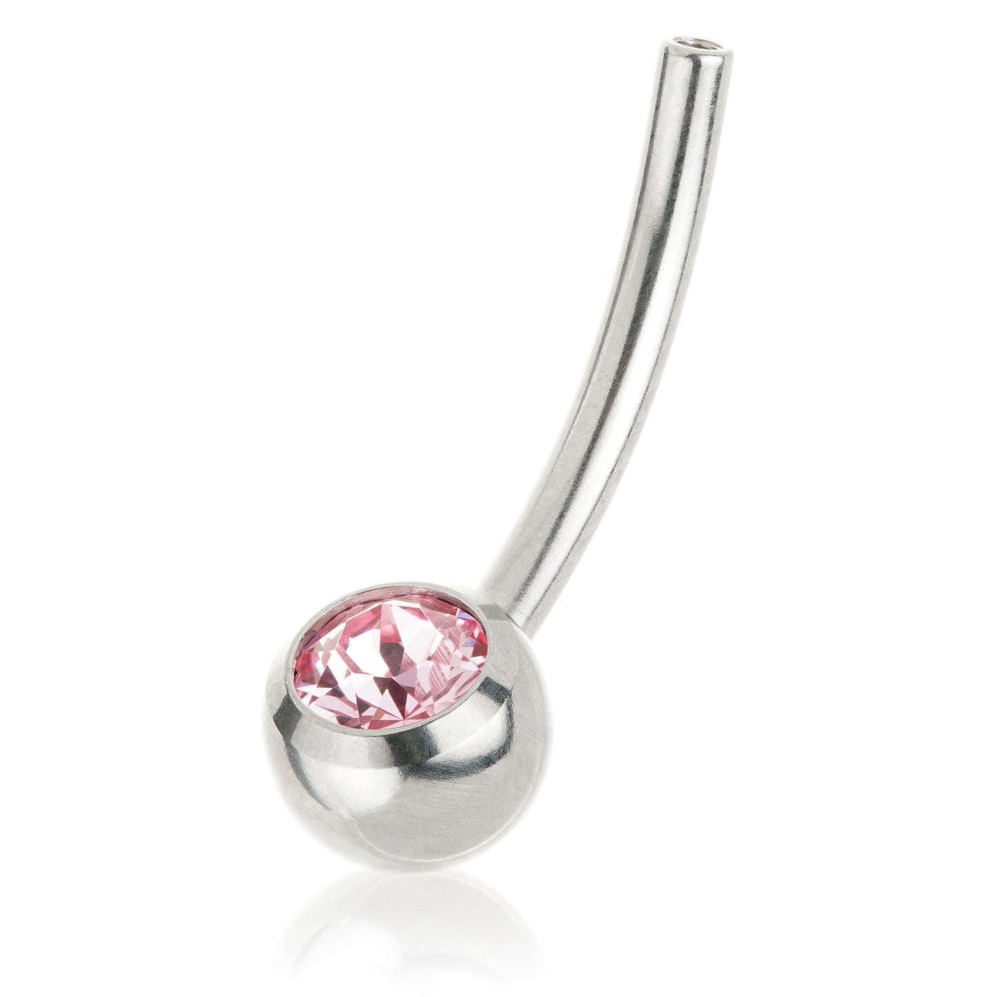 Titanium Internal Thread Jewelled Baby Navel Stem With 0.9mm Thread - UK Made