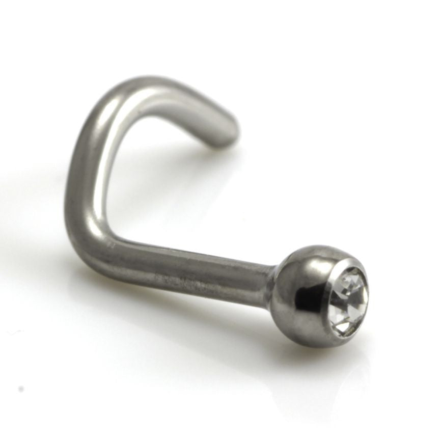 Titanium Jewelled Nose Stud - UK Made
