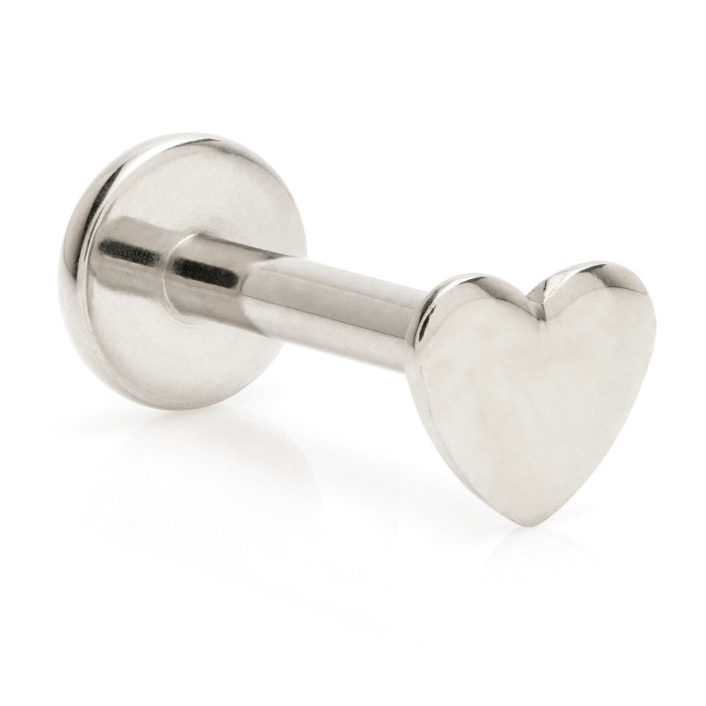 Ti Internal Labret with Heart Attachment