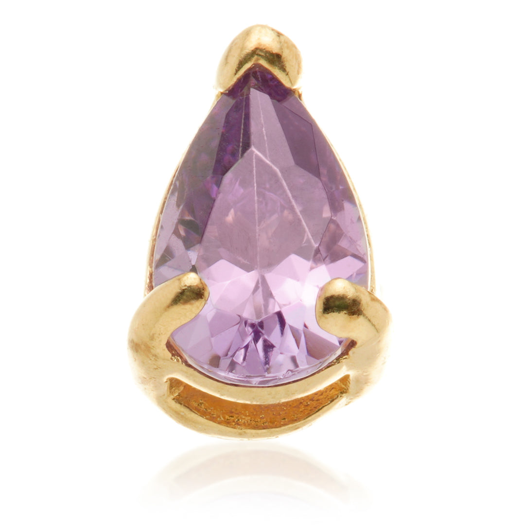 TL - 14ct Internal Gold Teardrop Gem Attachment