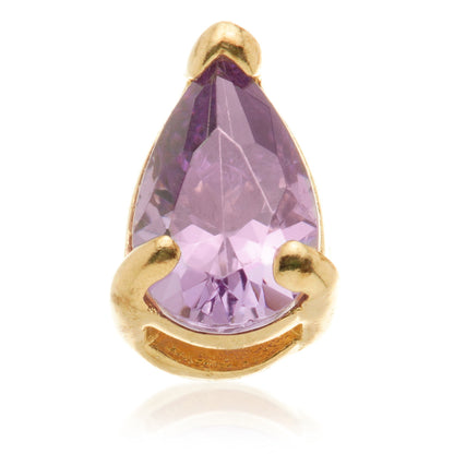 TL - 14ct Internal Gold Teardrop Gem Attachment