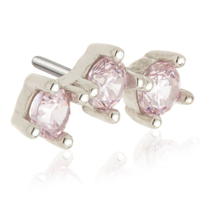 TL - 14ct Gold Triple Gem Pin Attachment