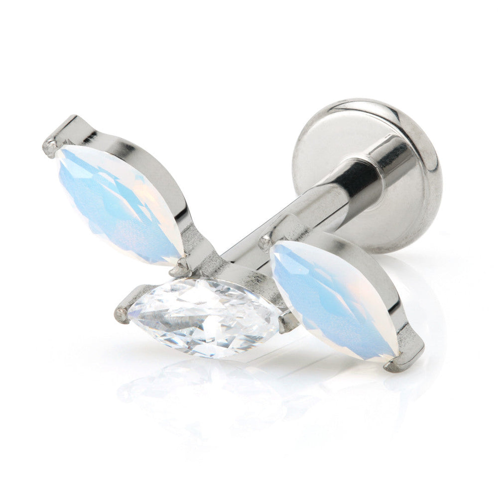 Ti Internal Opal & Gem Marquise Labret