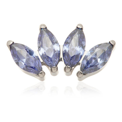 Ti Internal Marquise Gem Cluster Attachment - Crystal