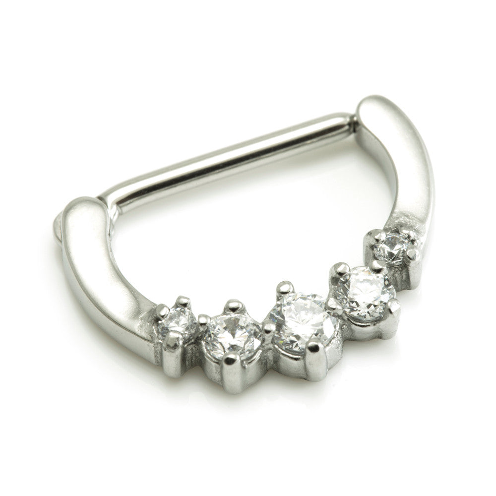 Cast Steel 5 Gems Nipple Clicker