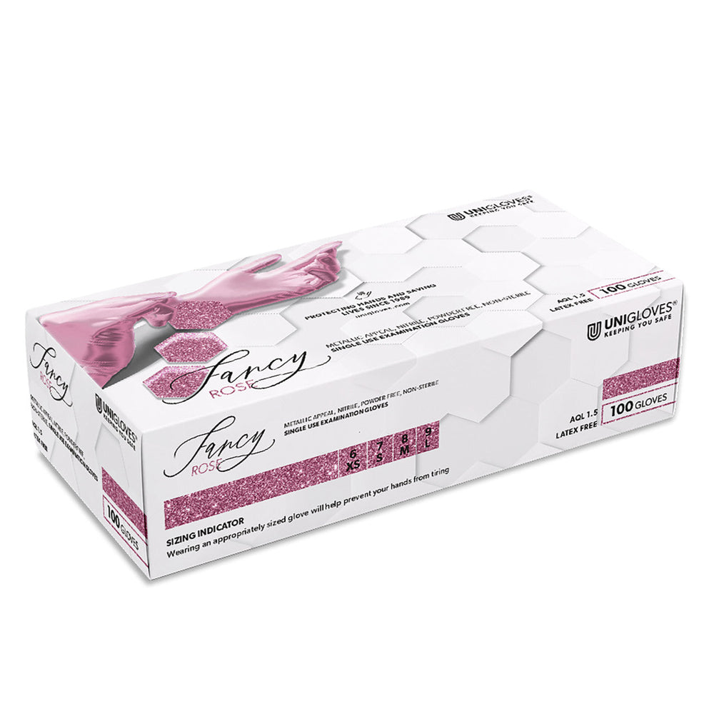 Fancy Rose Powder Free Nitrile Gloves (Pack of 100)