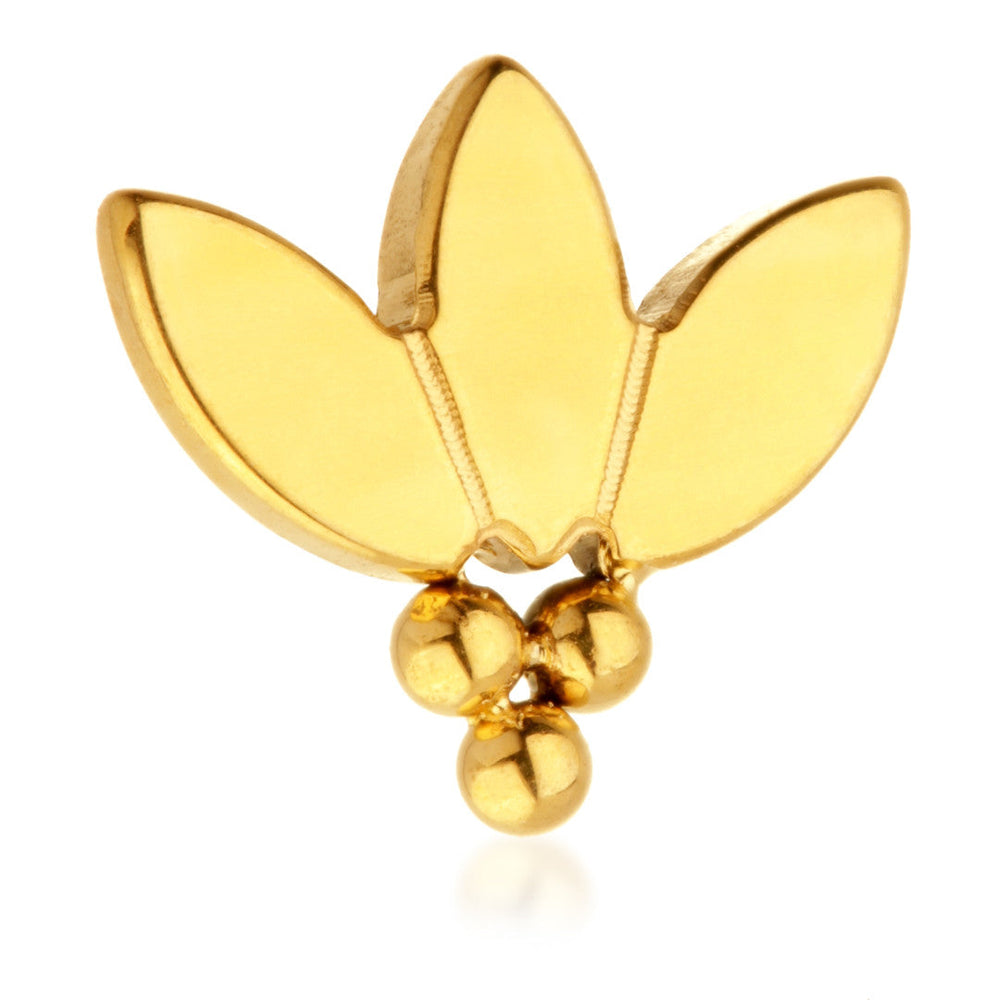 Zircon Gold Ti Internal Tri Bead Lotus Attachment