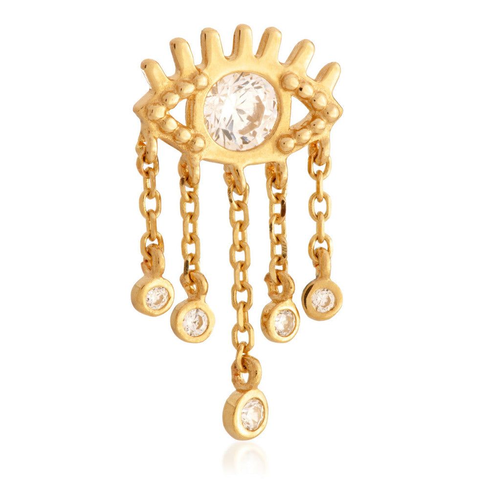TL - 14ct Threadless All Seeing Eye Jewelled Chains Attachment