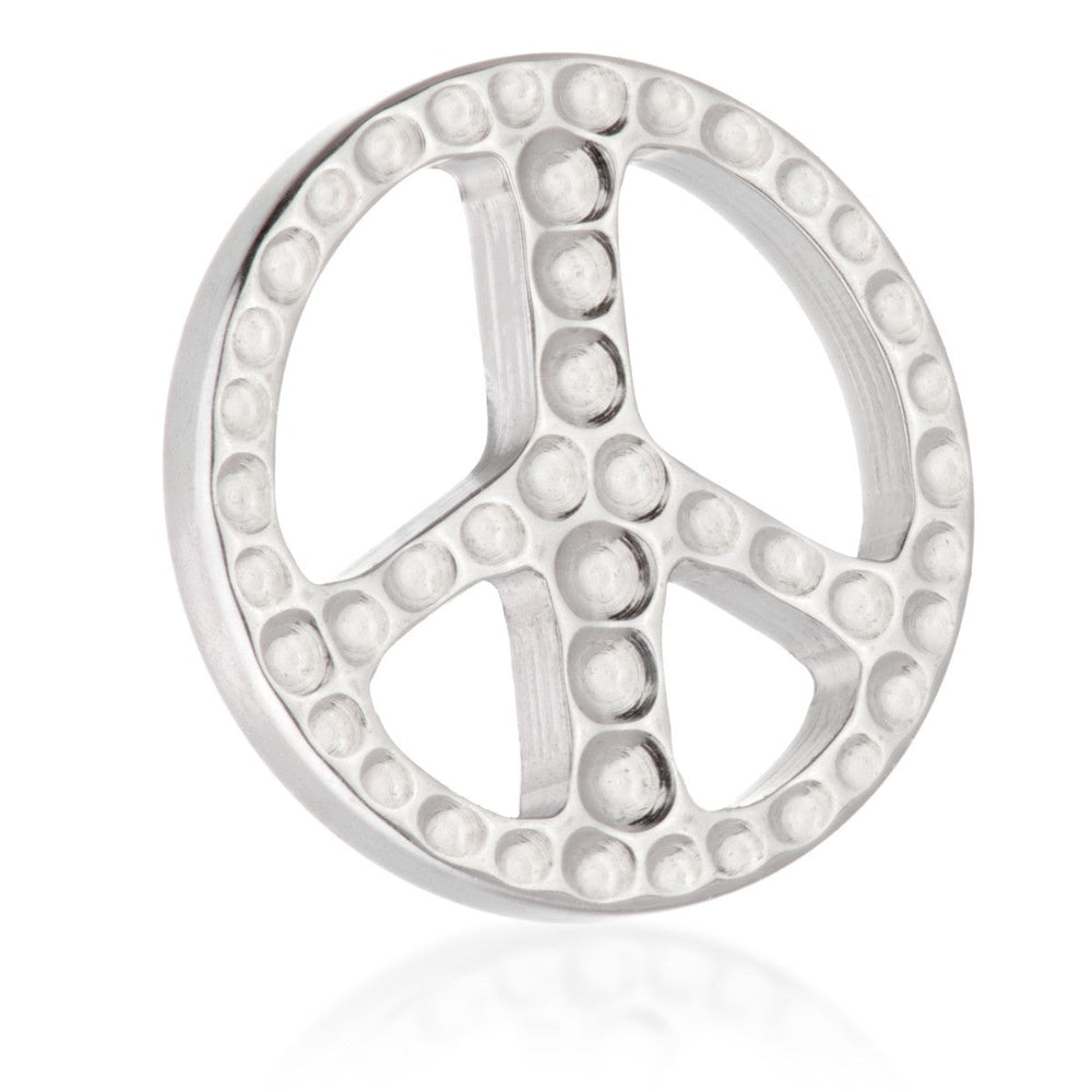 Ti Internal Hammered Peace Sign Attachment