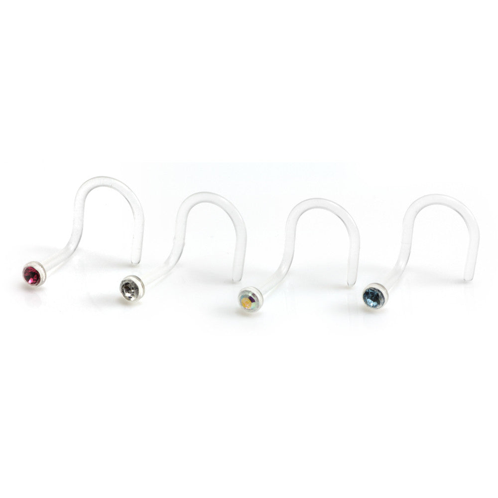 Jewelled Nose Stud-1.0-1.8-AB-CL