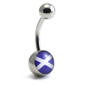 Steel Logo Navel - Scots Flag